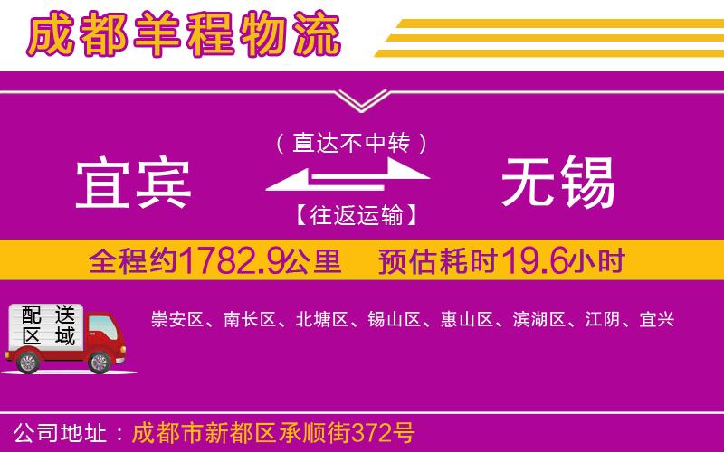 宜賓到無(wú)錫物流公司