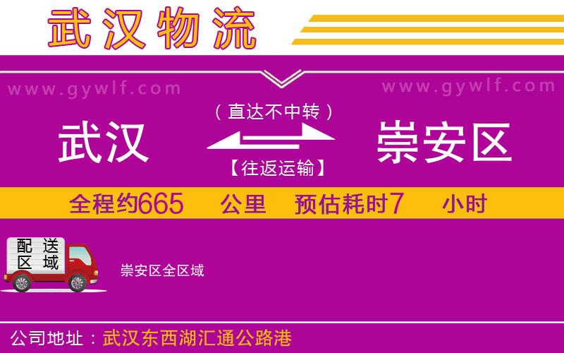 武漢到崇安區(qū)貨運公司