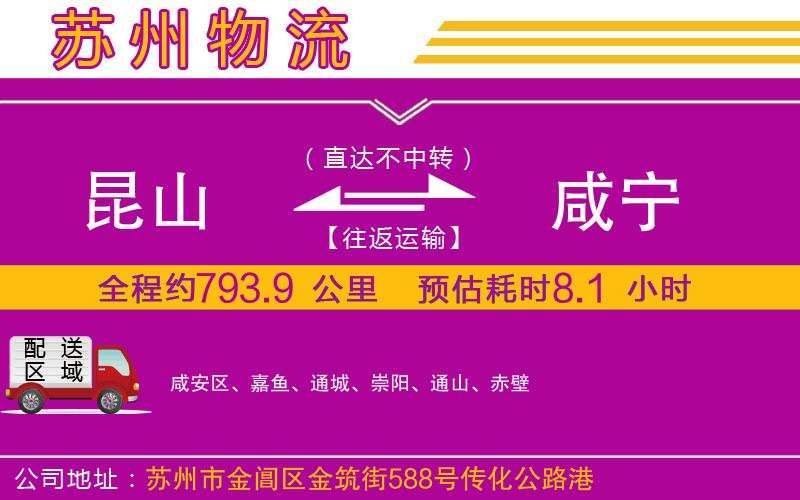 昆山到咸寧物流公司