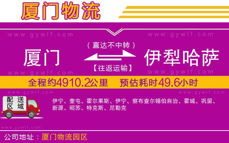 廈門(mén)到伊犁哈薩克自治州物流公司