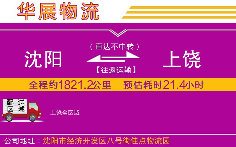 沈陽到上饒貨運公司