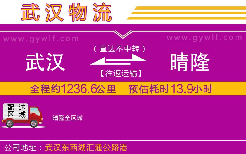 武漢到晴隆物流公司