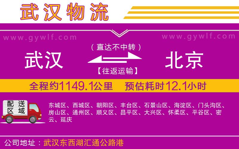 武漢到北京物流專線