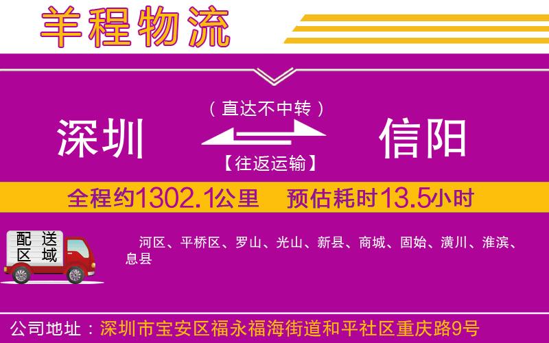 深圳到信陽物流公司