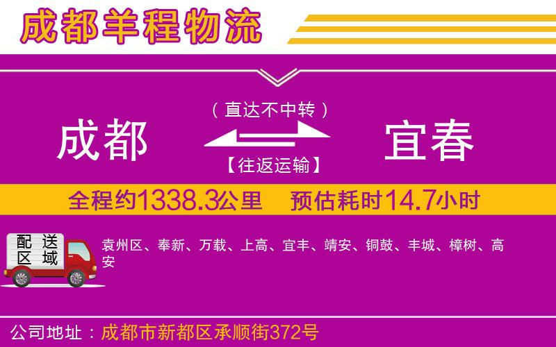 成都發(fā)宜春貨運(yùn)公司