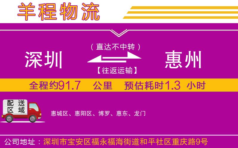 深圳到惠州物流公司