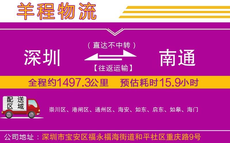 深圳到南通貨運(yùn)公司