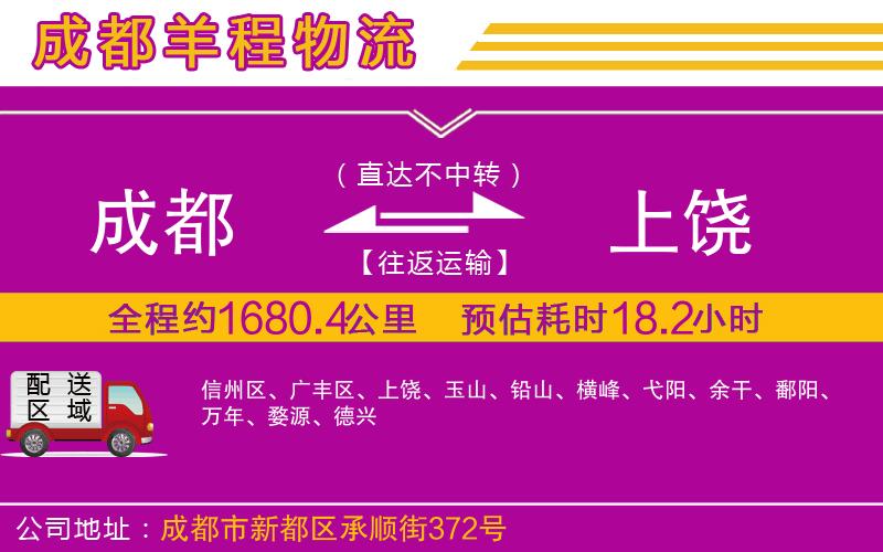 成都至上饒貨運