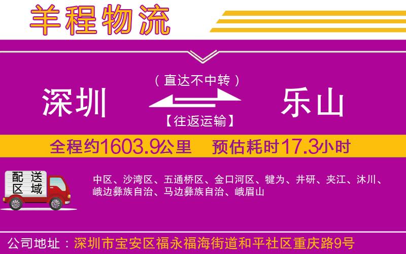 深圳到樂山貨運(yùn)公司
