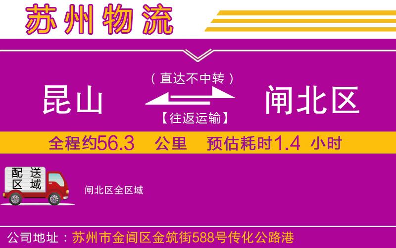 昆山到閘北區(qū)物流公司