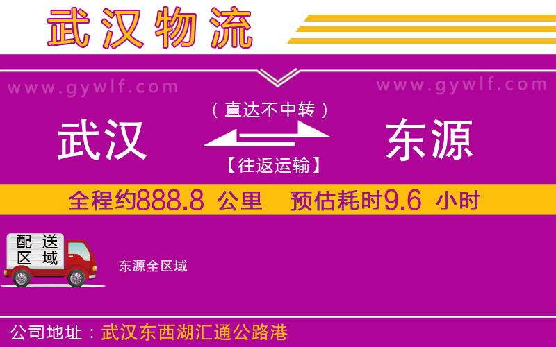 武漢到東源物流公司