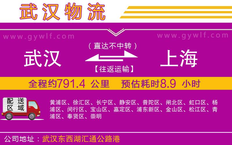 武漢到上海物流專線