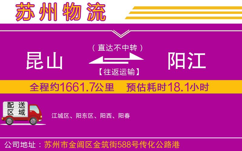 昆山到陽江物流公司