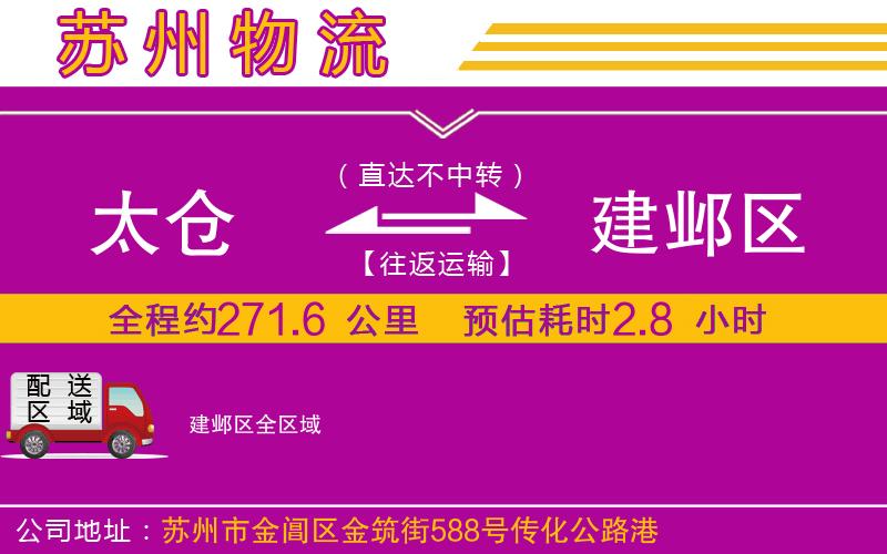 太倉(cāng)到建鄴區(qū)物流公司