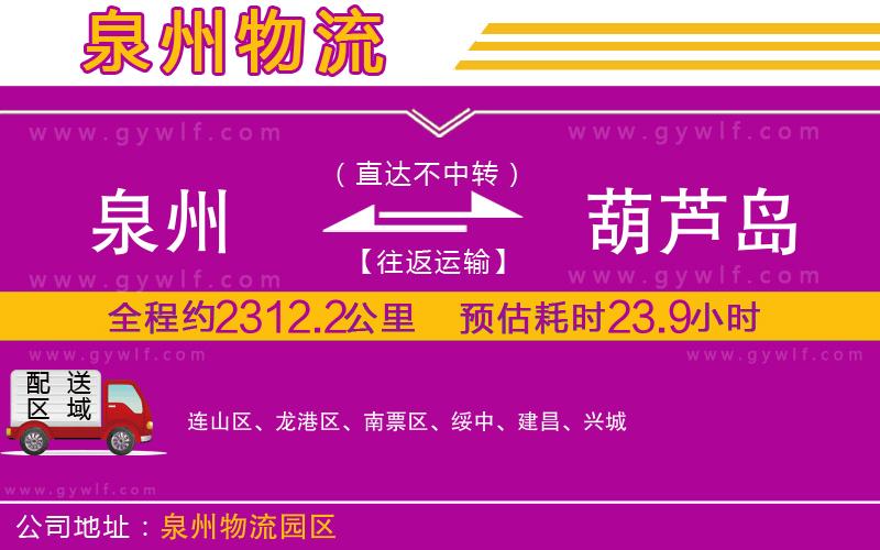 泉州到葫蘆島物流公司