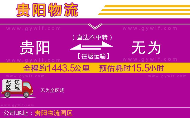 貴陽(yáng)到無為物流公司