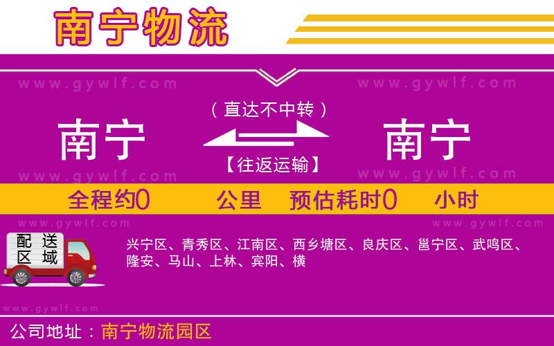 南寧到南寧物流公司