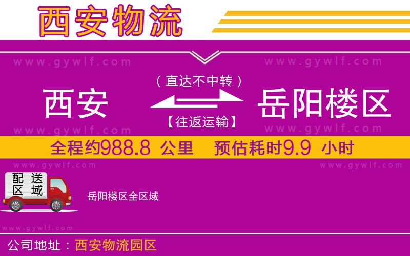 西安到岳陽樓區(qū)物流公司