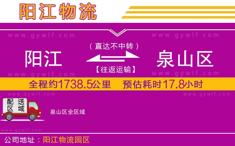 陽江到泉山區(qū)物流公司