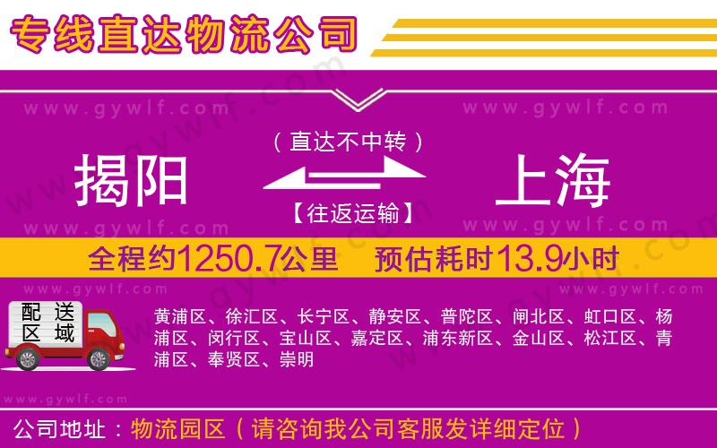 揭陽(yáng)到上海物流公司
