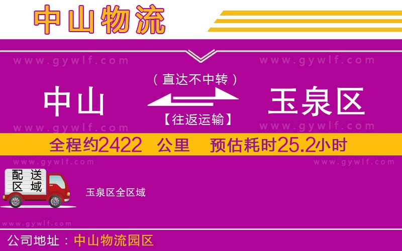 中山到玉泉區(qū)物流公司