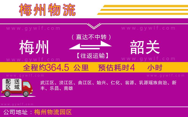 梅州到韶關(guān)物流公司