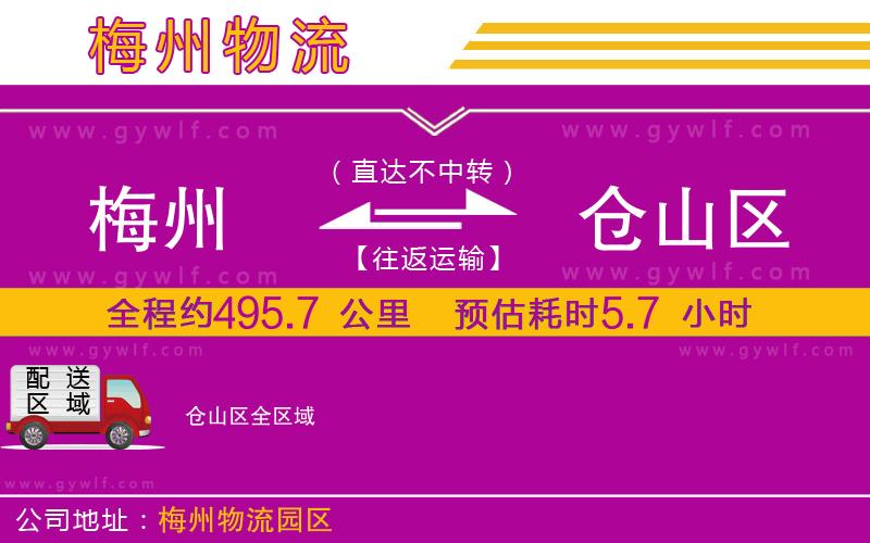 梅州到倉山區(qū)物流公司