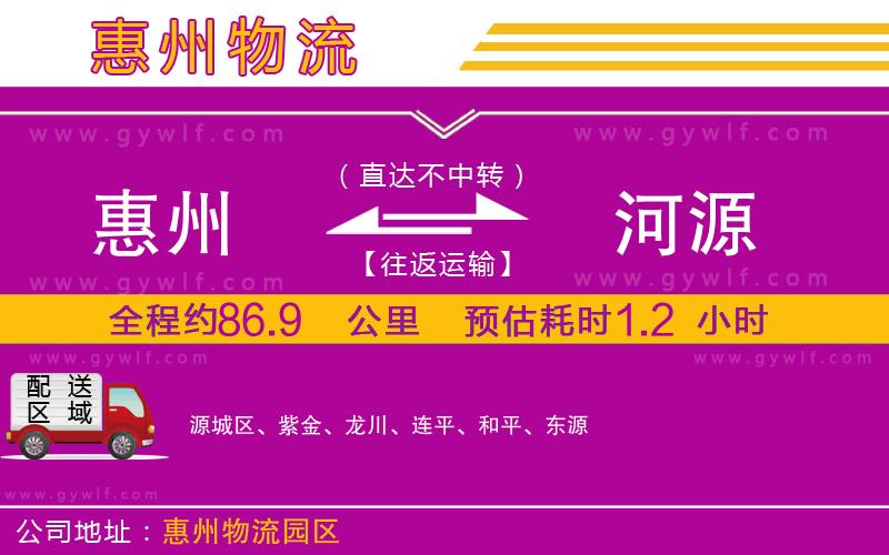 惠州到河源物流公司