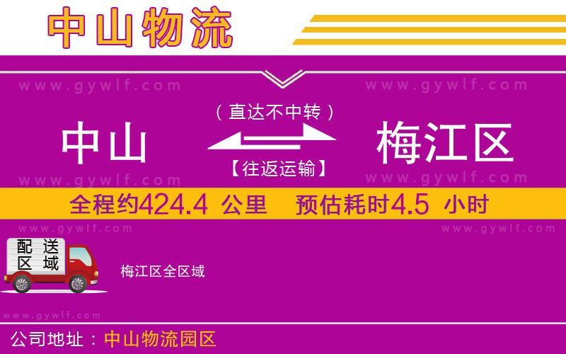 中山到梅江區(qū)物流公司