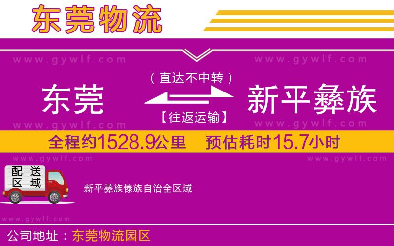東莞到新平彝族傣族自治物流公司