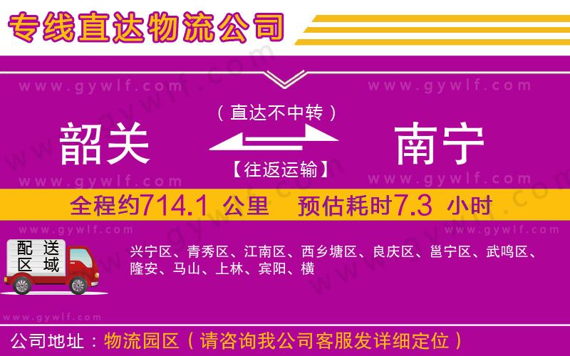 韶關(guān)到南寧物流公司