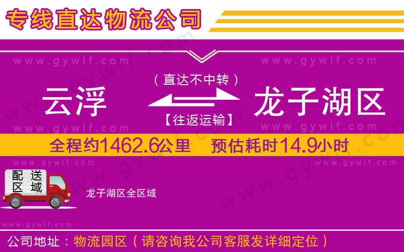 云浮到龍子湖區(qū)物流公司