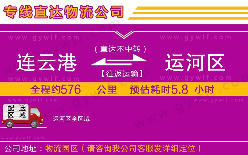 連云港到運河區(qū)物流公司