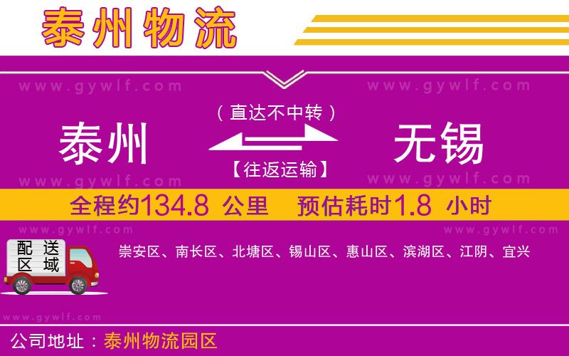 泰州到無錫物流公司