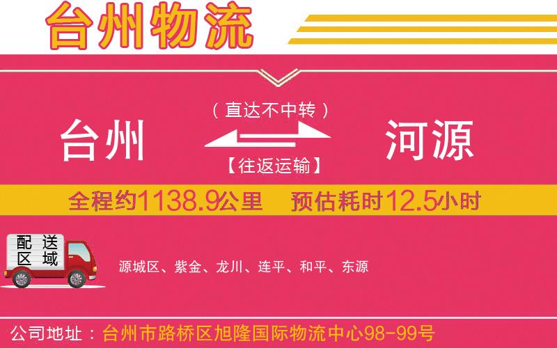 臺(tái)州到河源物流公司