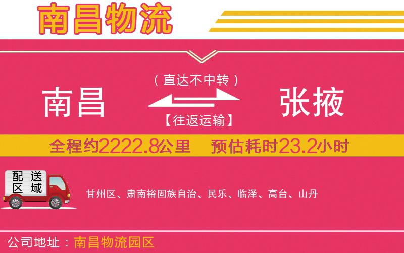 南昌到張掖物流公司