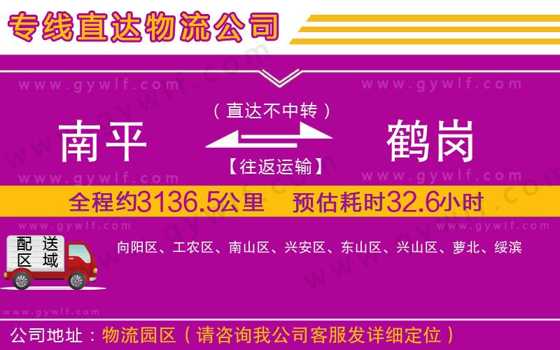 南平到鶴崗物流公司