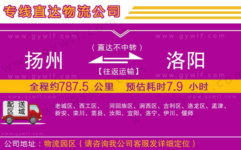 揚(yáng)州到洛陽(yáng)物流公司