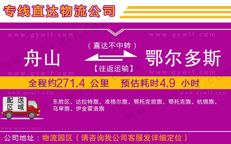 舟山到鄂爾多斯物流公司