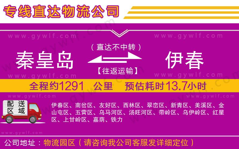 秦皇島到伊春物流公司