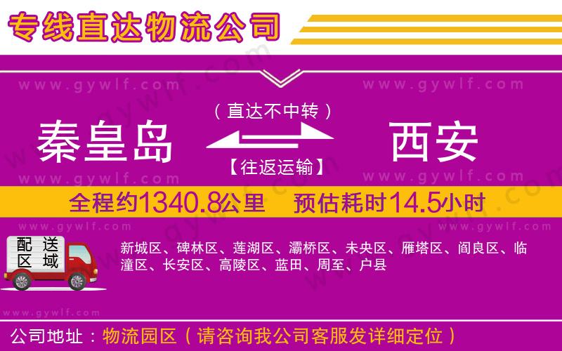 秦皇島到西安物流公司