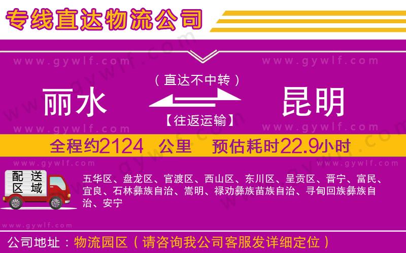 麗水到昆明物流公司