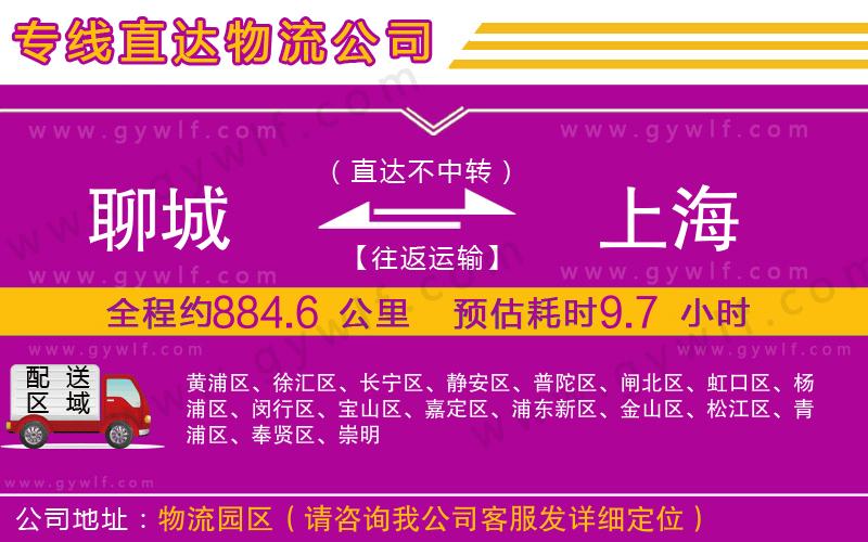 聊城到上海物流公司