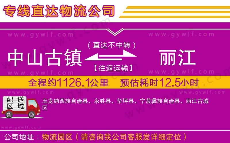 中山古鎮(zhèn)到麗江物流公司