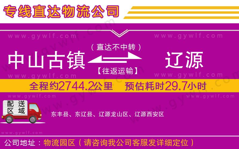 中山古鎮(zhèn)到遼源物流公司