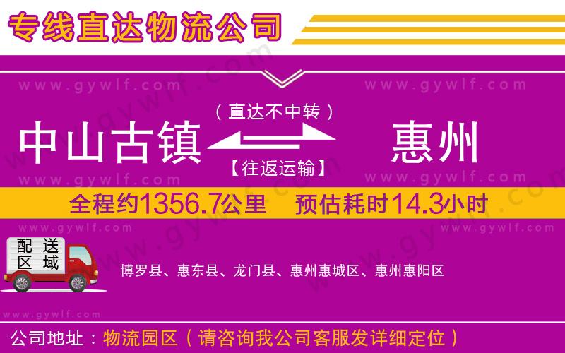 中山古鎮(zhèn)到惠州物流公司