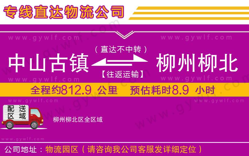 中山古鎮(zhèn)到柳州柳北區(qū)物流公司