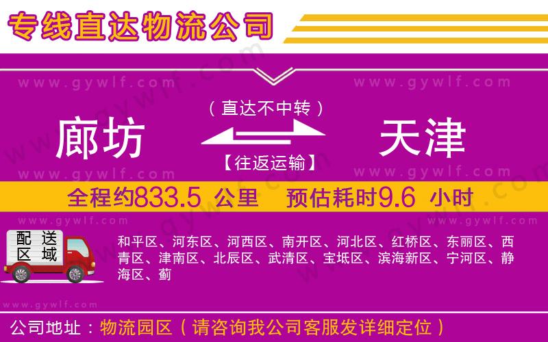 廊坊到天津物流公司