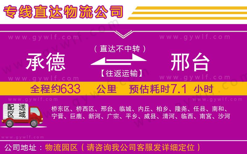 承德到邢臺物流公司