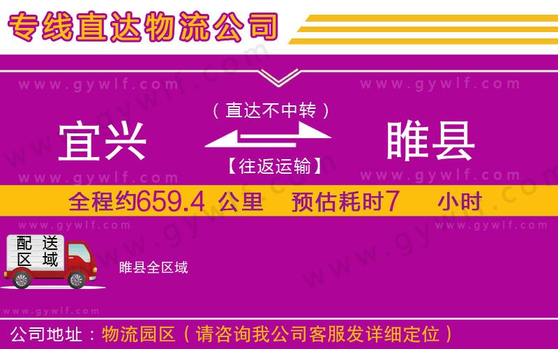 宜興到睢縣物流公司